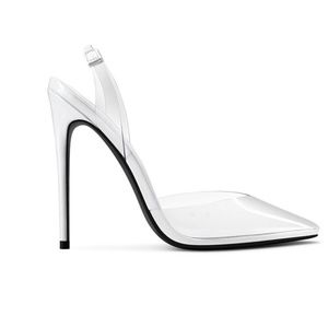 Clear and White Heels